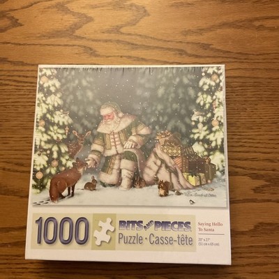 Saying Hello To Santa Jigsaw Puzzle Bits And Pieces 1000 Piece 20  X 27  New