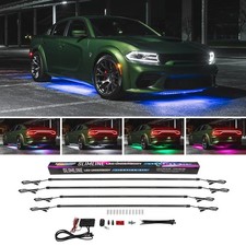 Ledglow Multi Color Slimline Led Car Underglow Neon Accent Lights Underbody Kit