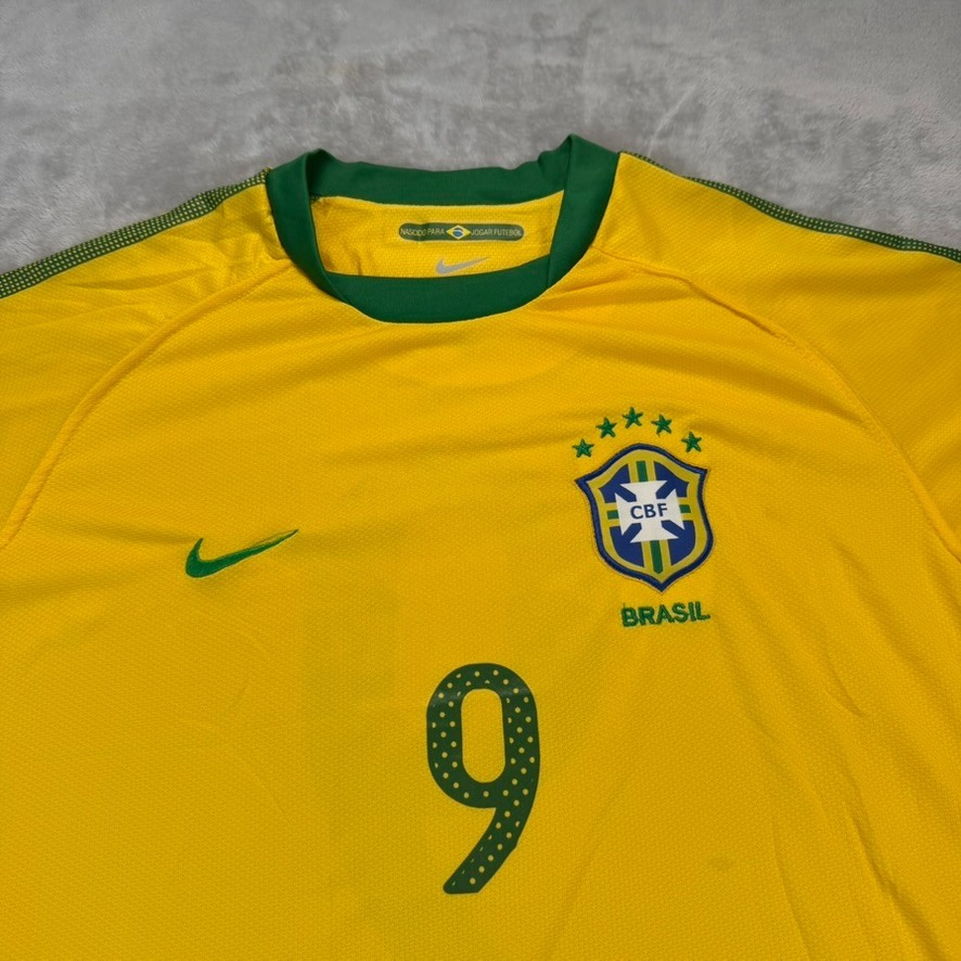 Nike メルカリ - Lサイズ ナイキ ユニフォーム ブラジル代表 ロナウド ブラジル代表レプリカシャツロナウドNO9 ウェア