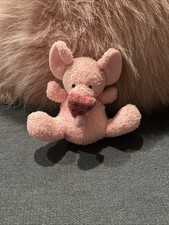 Russ Berrie Heart Warmers Pink Elephant Plush Heart Terry Cloth Bean Bag T63