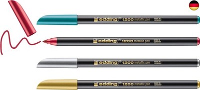 edding 4-1200-4-1999 Fasermaler 1200 Color Pen, 0.5-1 mm, sortiert, 4-er