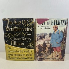 2 X James Ramsey Ullman-Man of Everest Tenzing & The Age of Mountaineering HCDJ
