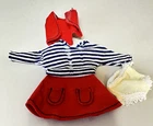 Vintage Barbie Tutti Family European Exc Red Leather and Stripe TLC + undies TLC