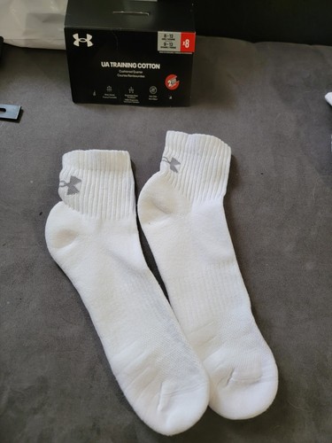 NEW Under Armour Training Cotton Quarter Socks 1 Pair Size M 8 - 12 W 9 - 12 - Picture 3 of 3