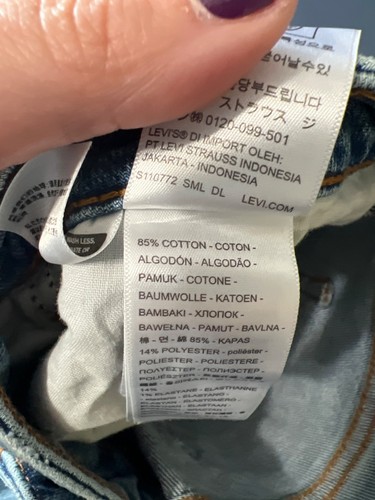 Jeans stivaletto donna Levis super basso W31 L30 blu denim 31X30 - Foto 10 di 13