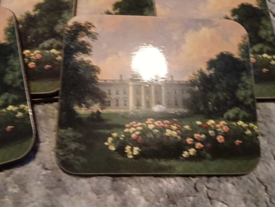Vintage Jason Coasters (6) The White House 1914 John Ross Key Cork Back Boxed - Image 2 of 4