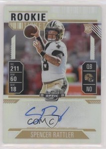 2024 Panini Contenders Optic Silver Prizm Spencer Rattler #116 Rookie Auto RC