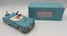 Peanuts Willitts Music Box Snoopy Joe Cool Blue Thunderbird W/Windshield ~ Works