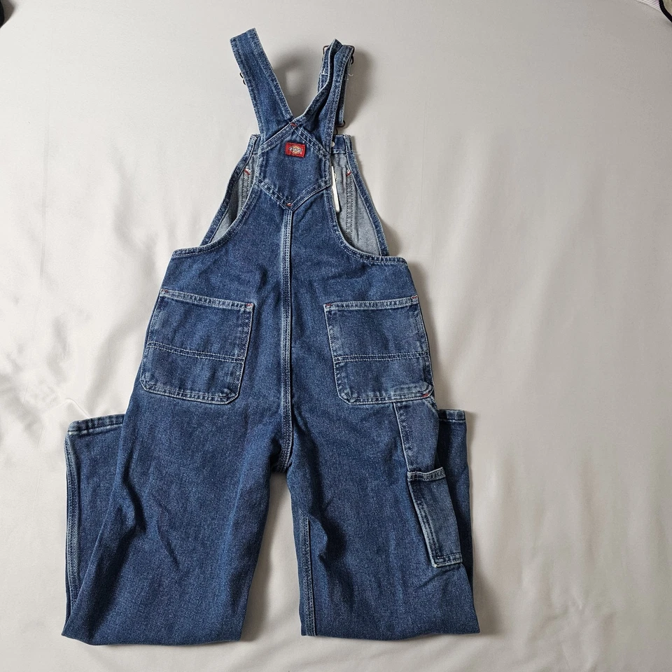 Комбинезон нагрудник Dickies для мальчиков маленький синий джинсовый джинсовый плотник фермерская работа  - Изображение 3 из 4