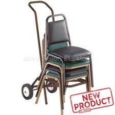 Stacked Chair Dolly 1000 lb Holds 10 Chairs Capacity Heavy Duty Steel NEW