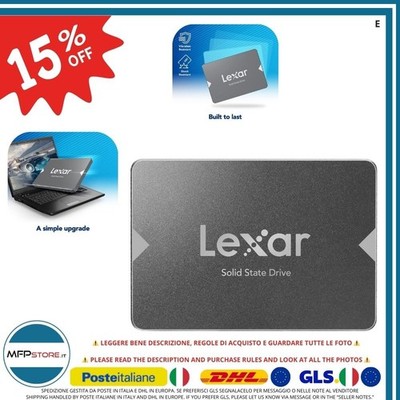 SSD Lexar NS100 256GB 2.5 '' SATA III 6Gb/S Bis 520MB/S für PC E Laptop- Zero