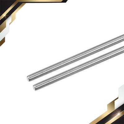 2 x Fully Threaded Rod M6 x 400mm 1mm Pitch 304 Stainless Steel Right Hand