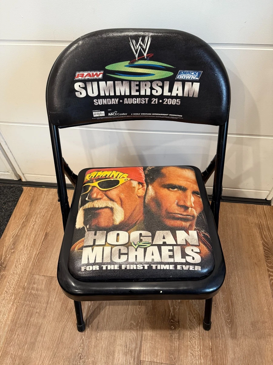 WWE Summer Slam 2005 特別リングサイド パイプ椅子 WWE Summerslam - 2005 Commemorative Ringside Chair Hogan vs