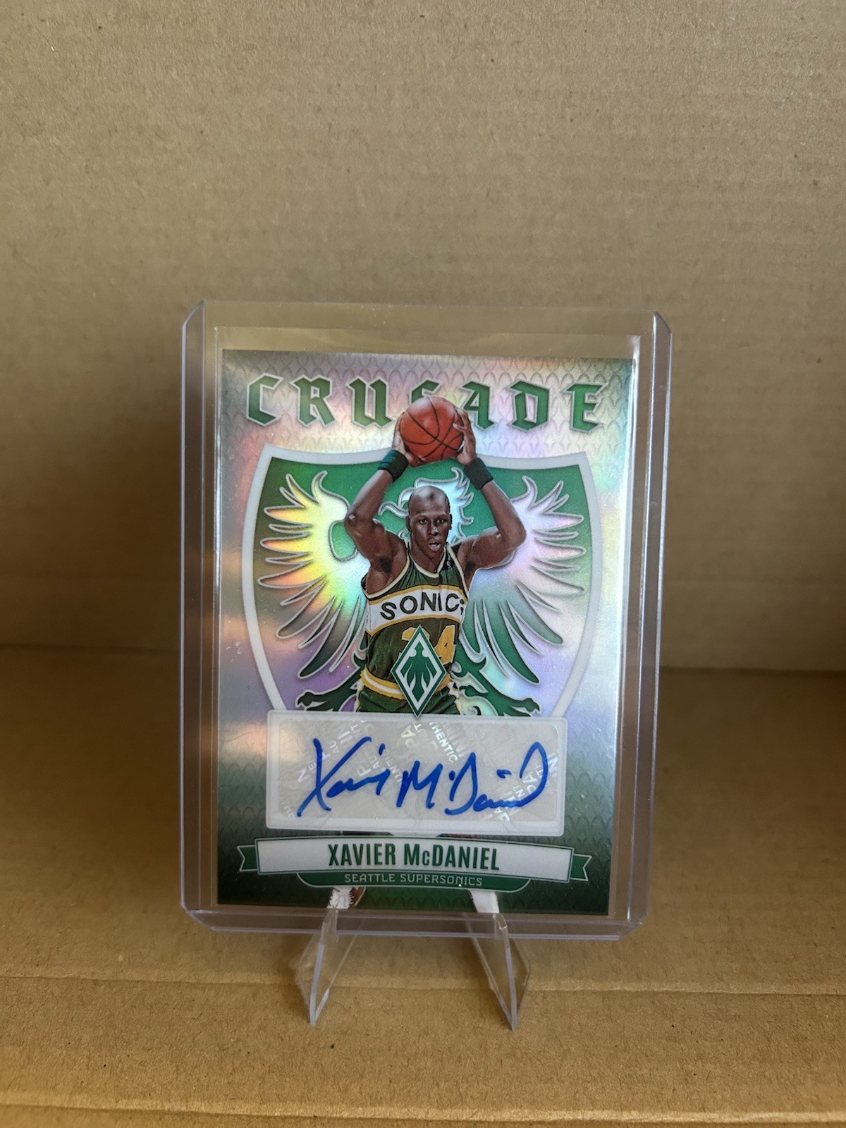 2023-24 Panini Phoenix - Crusade Signatures Silver Xavier McDaniel #CS-XMD (AU)