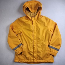 Cat  Jack Kids Unisex Yellow Reflective Raincoat Jacket Coat L Large 10/12