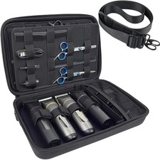 Neehows Barber Bag Hard Travel Barber Case for Hair Clippers with Adjustable ...