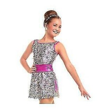 Dance Costume Curtain Call E1247 XL Child Pink Sequin Dress Jazz Tap Acro
