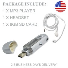 MP3 music player with USB digital LCD screen 8GB storage and FM Radio headphone