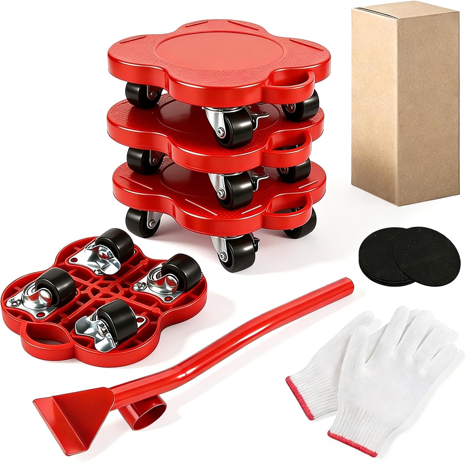Furniture Movers Heavy Duty 400kg Capacity Sliders Wheels Dolly Set Appliance