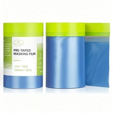 Masking Film for Painting - 22 x 66 Plastic Sheeting, 2 Rolls