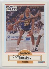 1990-91 Fleer Blue Edwards (Theodore on Card) #185 Rookie RC 0c4. rookie card picture