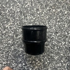 Polypipe RR125B 68mm Round Gutter Downpipe Connector - Black - Pack Of 10