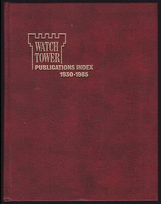 Rare Watch Tower Publications Index of Subjects Discussed and Scriptures 1st...