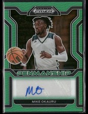 2022 Prizm Draft Picks #CP-MOK Mike Okauru College Penmanship Prizms Green