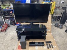 50 Inch Samsung Smart Tv With Glass Stand, Subwoofer, Sound Bar And Remotes