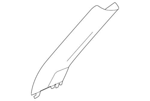 Panel de moldura del parabrisas del lado del pasajero para Ford Flex 2009-2012 (N/P 8A8Z-7403598-CA)