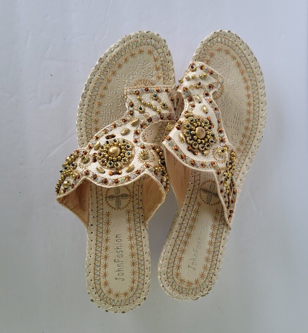 John Fashion Women's Slide on Bling Sandals - Unique Funky Heel - Size 10.  | eBay