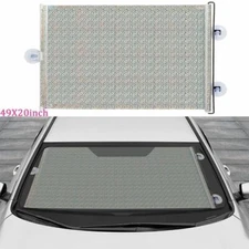 Block Front Window Sun Shade Visor Car Folding Cover Retractable Windshield Long
