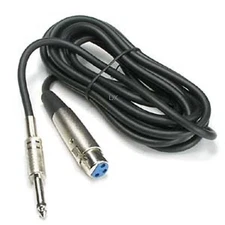 10ft XLR 3Pin Female to 1/4" Mono Plug Shielded Microphone Mic Audio Cable Cord 