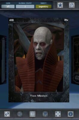 Star Wars Card Trader - Digital Legendary S5 Monument Tion Medon 2cc