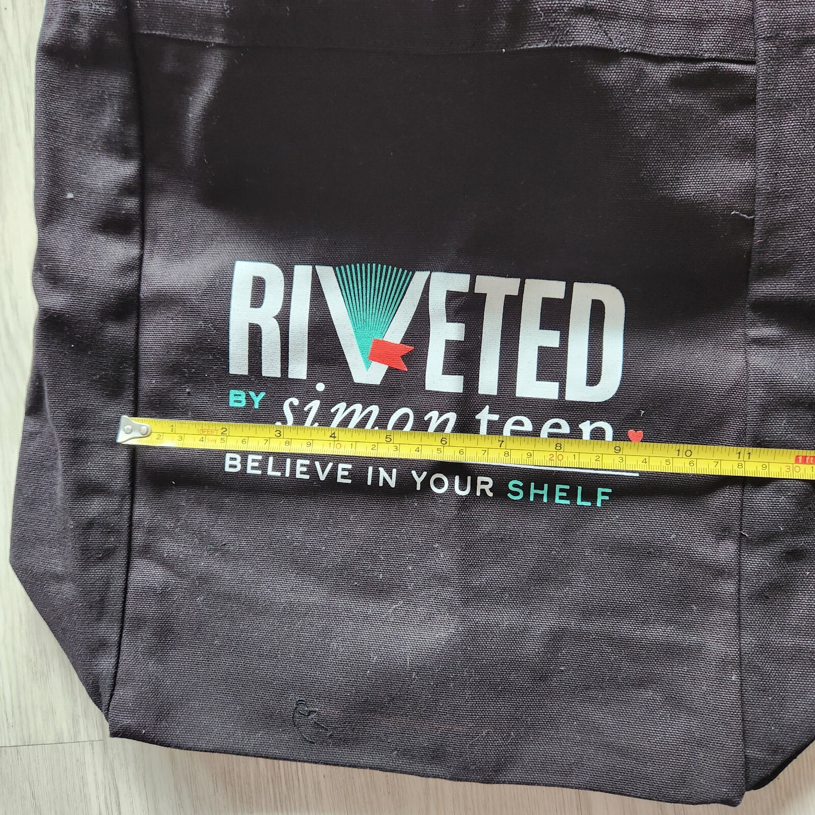 Riveted by Simon Teen Reusable Shopping Tote Bag 13x11x5 Inches