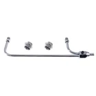 Chrome Dual Feed Fuel Line 3/8 Hose Barb Inlet 4150 1552 2197 Rep for Trans-Dapt