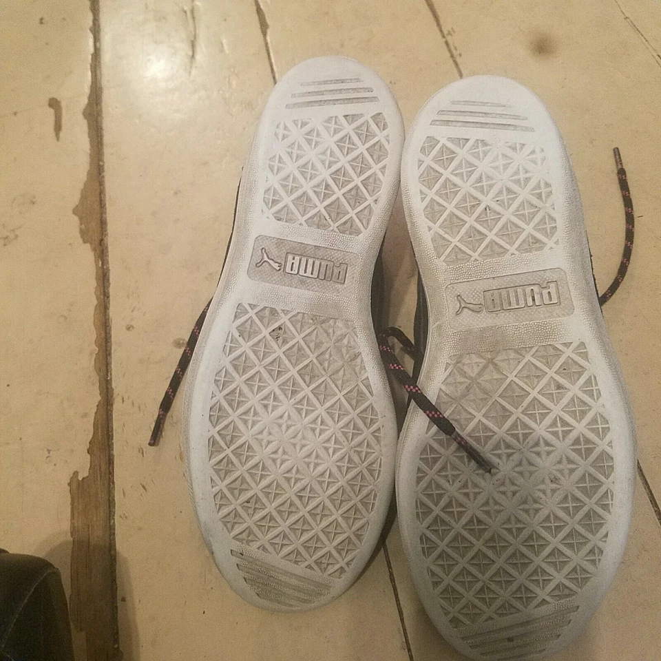 Puma Mujer Zapatos Talla 7 Alto Top Terciopelo Negro Foto 4 de 4