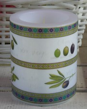 Kerze Windlicht Olive &hearts; 9 x 10cm Mediterran Oliven Ideal Home Range IHR