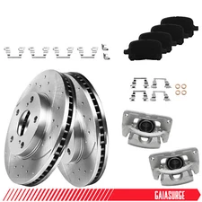Front Brake Rotor Pad and Caliper Set For Lexus ES300 Toyota Camry Avalon Solara