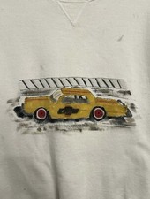 VINTAGE 1980s HAND PAINTED STOCK CAR SWEATSHIRT