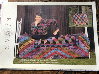 Rare Vintage Rowan/Kaffe Fassett Tumbling Block Blanket Pattern