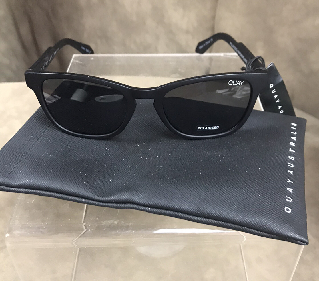 NEW QUAY SUNGLASSES BLACK MATTE WITH CASE | eBay display picture 1