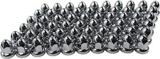 33mm Push-on Lug Nut Covers Bullet Abs Plastic For Semi Trucks Chrome 60