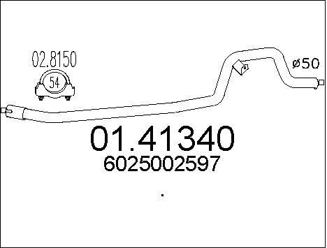 Tuyau d'échappement pour rénover le moteur Renault Espace I 2.1 TD