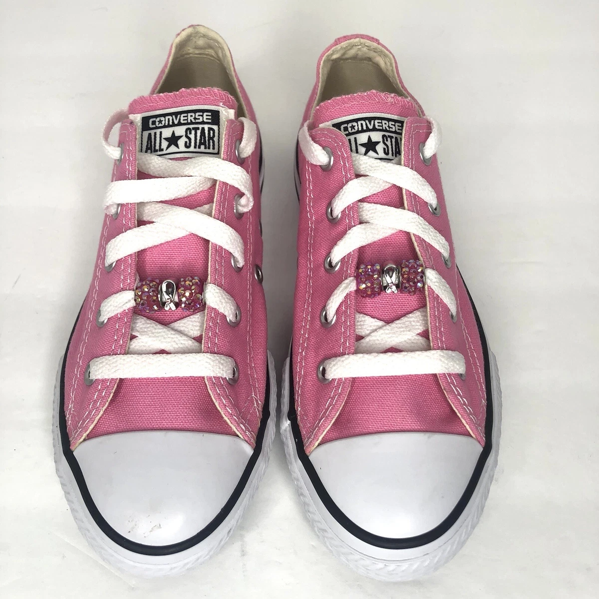 Converse All Star Bright Pink Canvas Low Top Shoes Youth Size 3