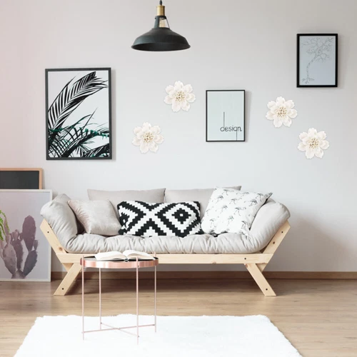 1PC Wall Ceramic Flower Sculpture 3D Wall Hanging Decoration Home Decor - Picture 9 of 12