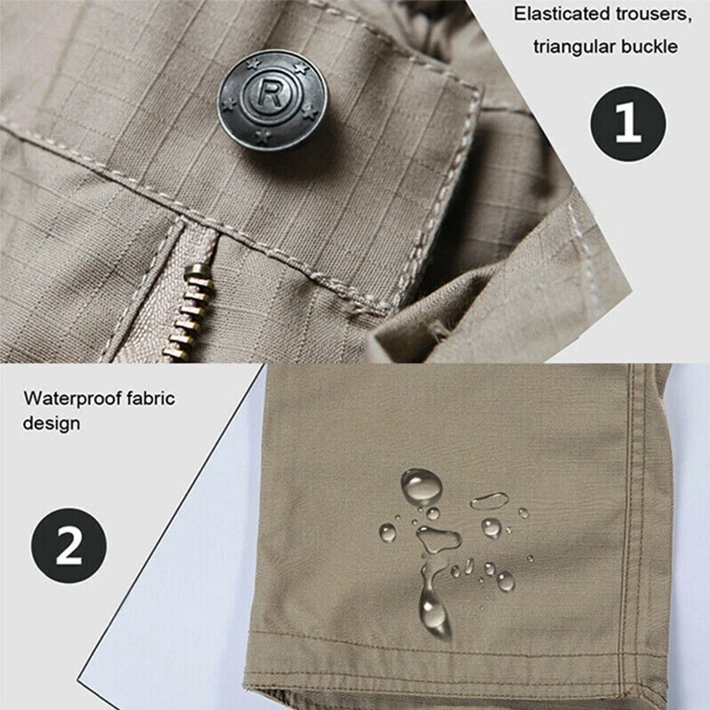 Мужские тактические штаны-карго солдатские прямые рабочие боевые брюки для улицы - Изображение 4 из 4