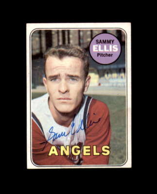 Sammy Ellis Signed Authentic 1969 Topps California Angels Autograph