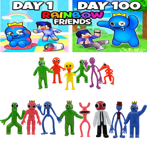 Rainbow Friends Figure Cartoon Game Character Doll Blue Monster Action