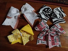 Lot of 4 oversize hair bows